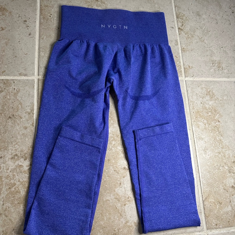 NVGTN Electric Blue Contour Seamless Leggings